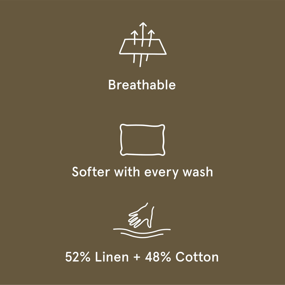 The Tuft and Needle Linen-Cotton Blend Body Pillow Cover, benefit details || color: Martini Olive