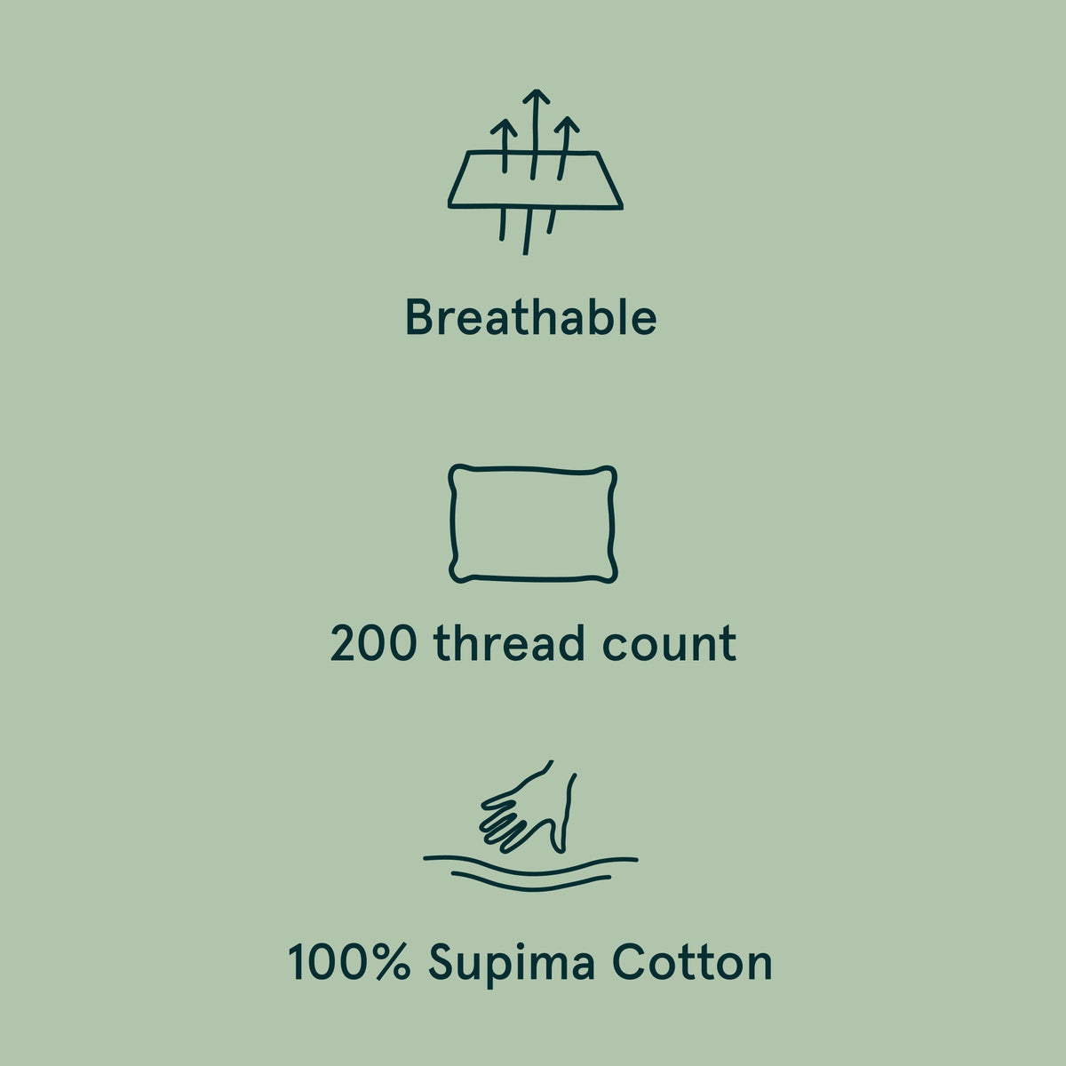The Tuft and Needle Classic Percale Body Pillow Cover, benefit details || color: Sage