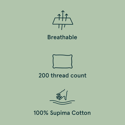 The Tuft and Needle Classic Percale Body Pillow Cover, benefit details  || color: Sage
