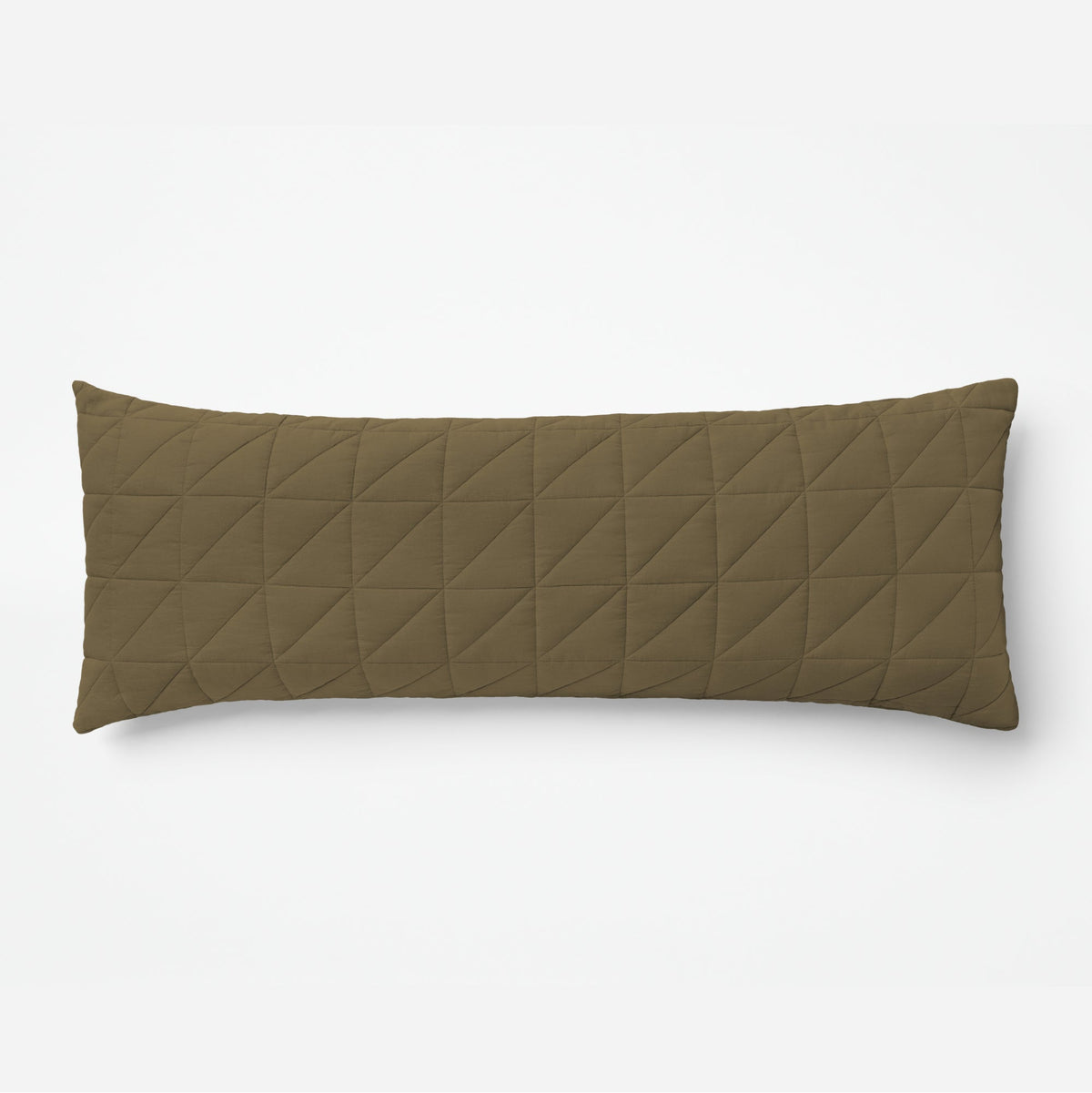 The Tuft and Needle Linen-Cotton Blend Body Pillow Cover, 1 rectangular body pillow cover  || color: Martini Olive