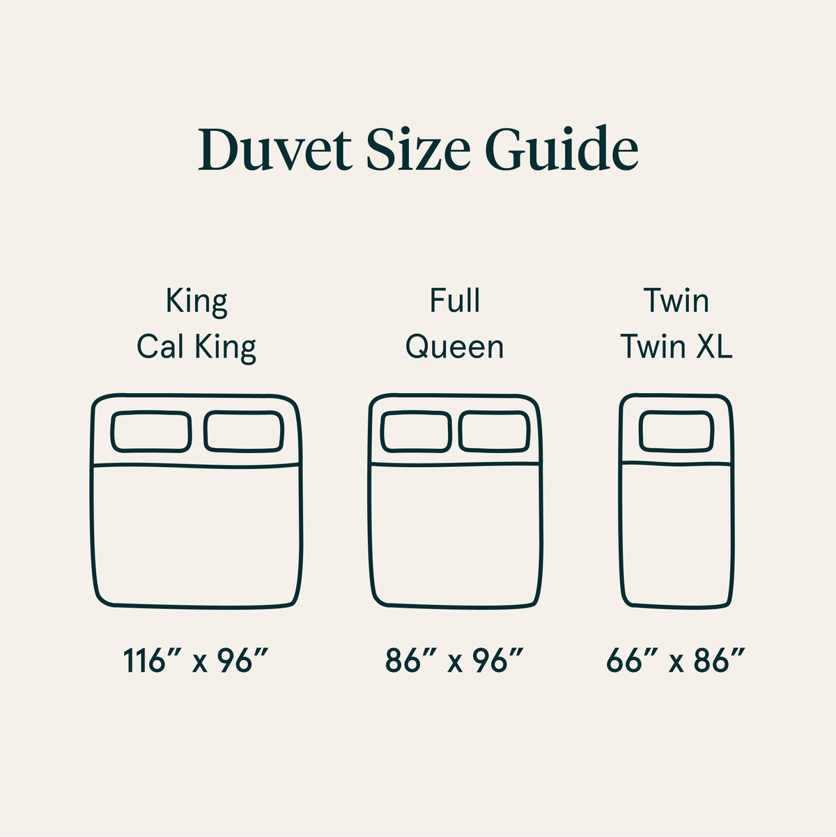 The Tuft and Needle Classic Percale Sheet Set, Duvet Size guide