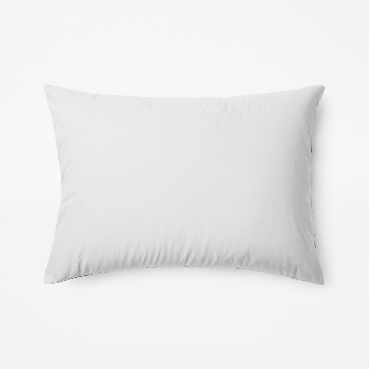 The Tuft and Needle Classic Percale Duvet Set, one pillow laying horizontally || color: Cloud