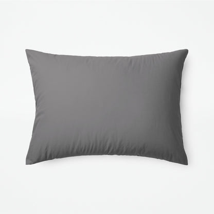 The Tuft and Needle Classic Percale Duvet Set, one pillow laying horizontally || color: Gray Quill
