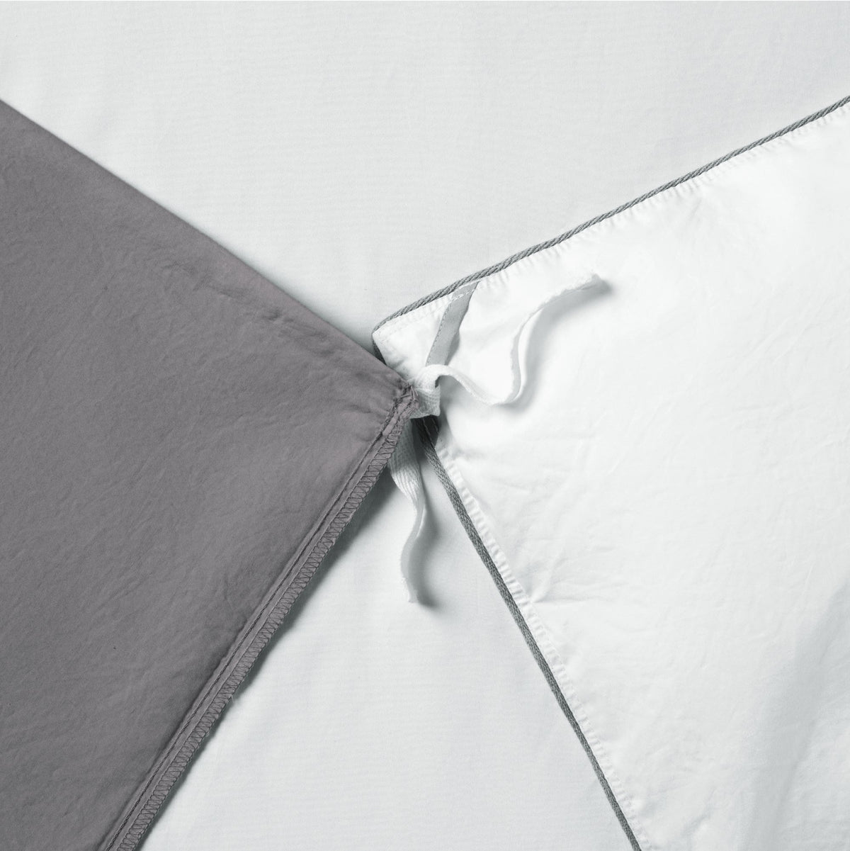 The Tuft and Needle Classic Percale Duvet Set, duvet tie || color: Gray Quill
