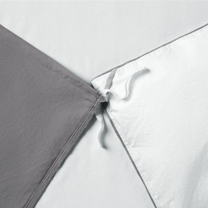 The Tuft and Needle Classic Percale Duvet Set, duvet tie || color: Gray Quill
