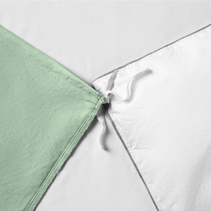 The Tuft and Needle Classic Percale Duvet Set, duvet tie || color: Sage
