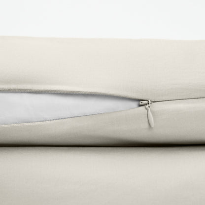 The Tuft and Needle Classic Percale Duvet Set, zipper closure on the side of the pillow || color: Sand
