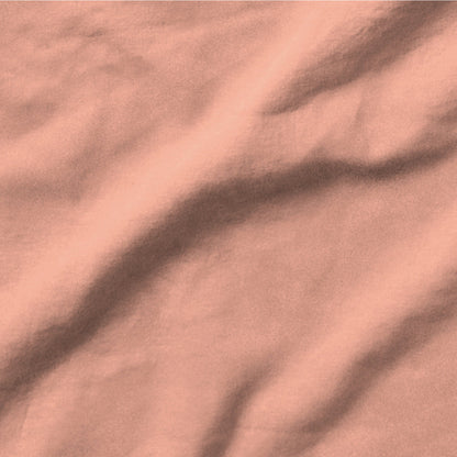 The Tuft and Needle Linen-Cotton Blend Duvet Set, one sheet spread out || color: Muted Clay
