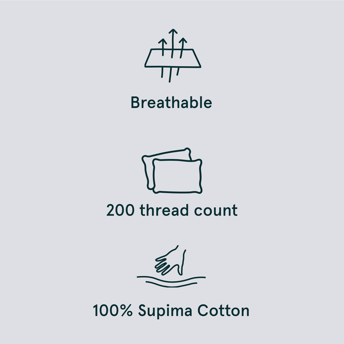 The Tuft and Needle Classic Percale Pillowcase Set, benefit details  || color: Cloud
