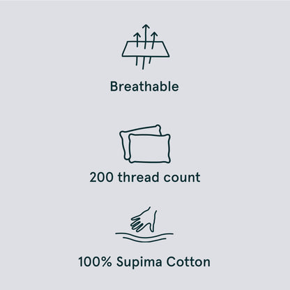 The Tuft and Needle Classic Percale Pillowcase Set, benefit details  || color: Cloud
