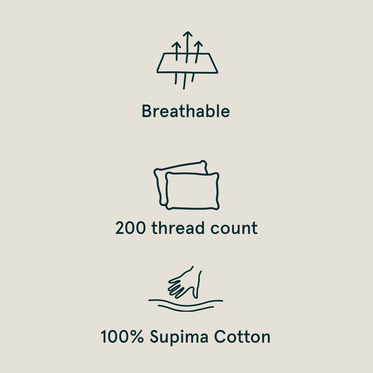 The Tuft and Needle Classic Percale Pillowcase Set, benefit details  || color: Sand

