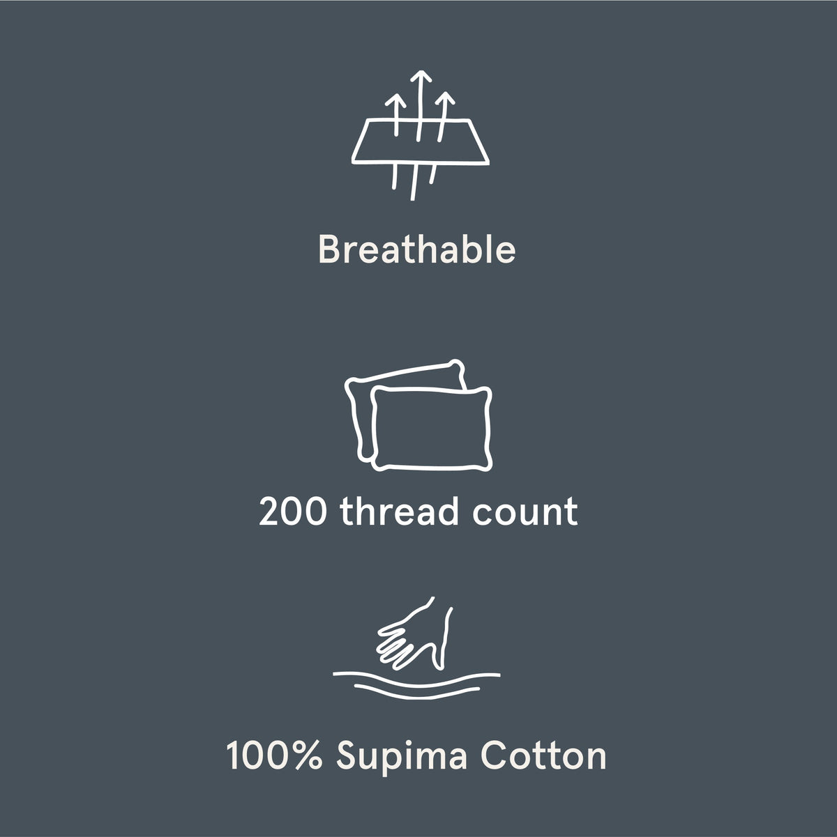 The Tuft and Needle Classic Percale Pillowcase Set, benefit details  || color: Slate
