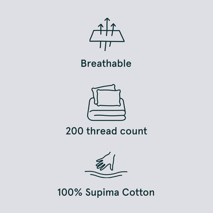 The Tuft and Needle Classic Percale Sheet Set, benefit details  || color: Cloud