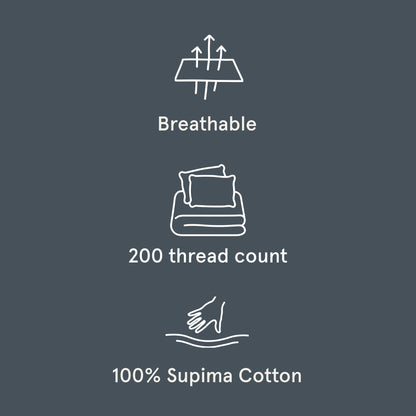 The Tuft and Needle Classic Percale Sheet Set, benefit details  || color: Slate
