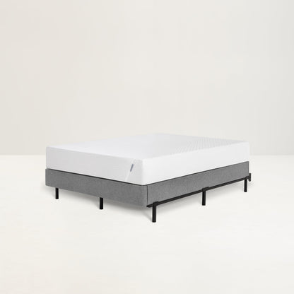 The Tuft and Needle Metal base with a foundation and mattress on top||color:black