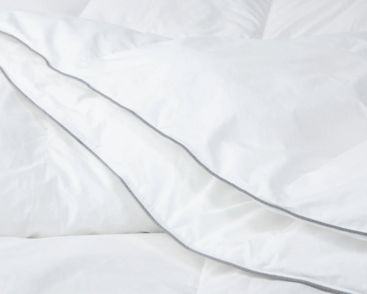 Up close image of down alternative duvet 