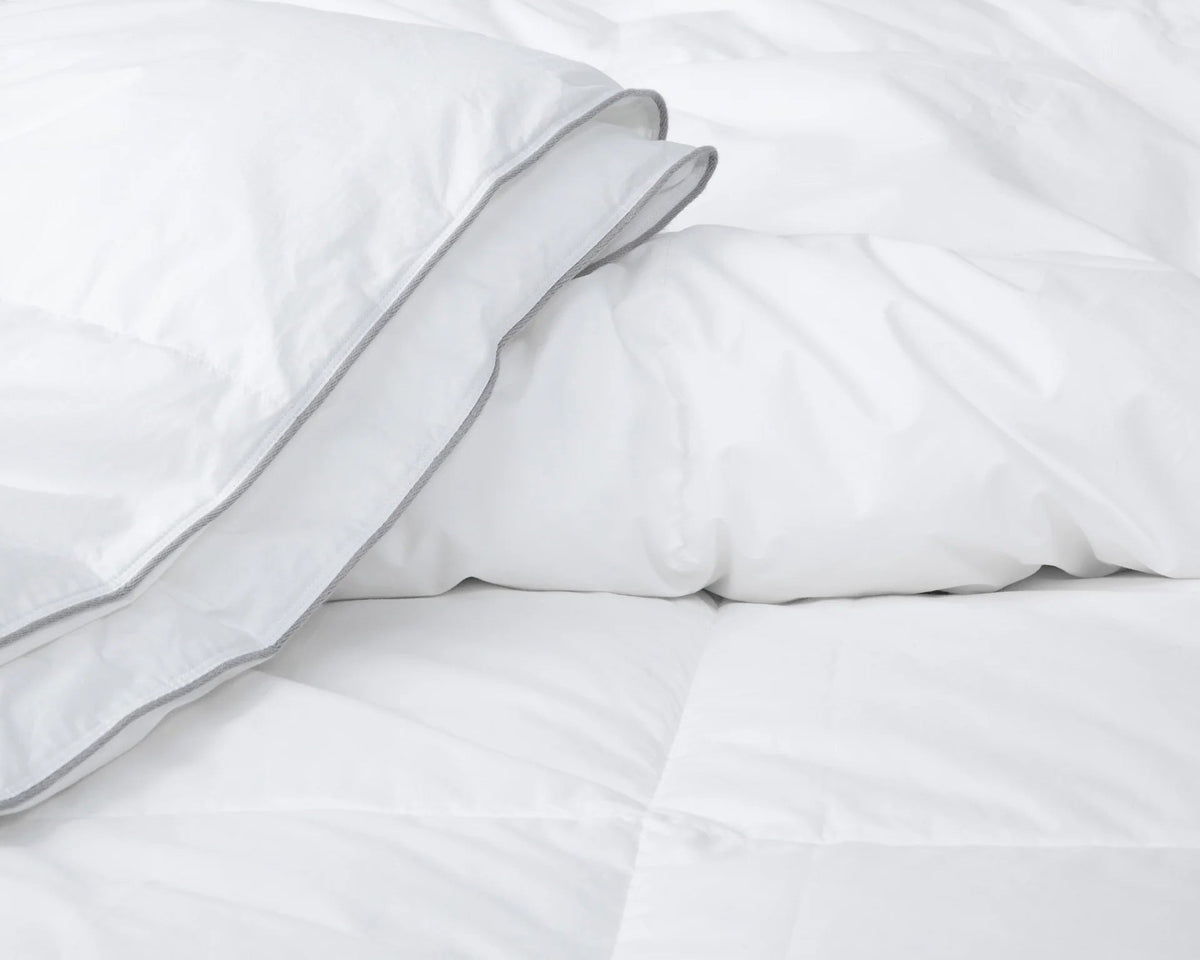 Up close image of down duvet 